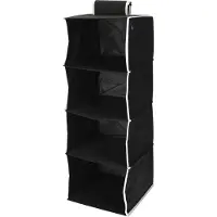 Storage solutions Organizer - hangende kast organizer met vakken - opvouwbaar - zwart - 84 cm