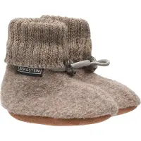 Bergstein cozy baby slofjes beige Maat 19