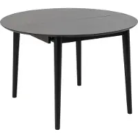 Ebuy24 Evolve Eettafel Uitschuifbaar - Ø 115 cm - Zwart