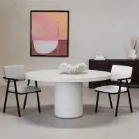 Giga Meubel Eettafel Eden Rond Beige 150cm