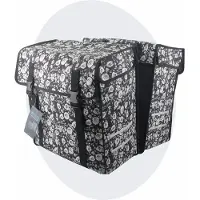 Voltano Dubbele Fietstas XXL - Midnight Blossom - 60 Liter