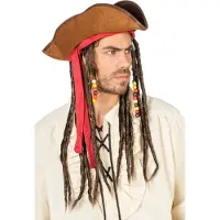Coppens Piratenhoed Jack met haarband en dreads |