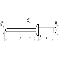 Masterfix Blindklinknagel 3x12mm Alu/Staal - 500 stuks