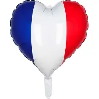 Boland - Folieballon Hart Frankrijk - Multi - Hartjes ballon