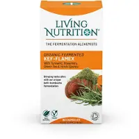 Living Nutrition - Gefermenteerde Reishi Sporen Capsules met Kurkuma, Rozemarijn en Groene thee Fermented Kef-Flamex Bio - 60 caps