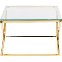 Beliani RINGGOLD - Salontafel - Goud - Glas