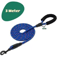 Mister Mill Reflecterende Hondenriem 3 Meter Marine Blauw - Honden Riem - Hondenlijn - Honden Lijn