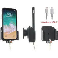 Brodit houder geschikt voor Apple iPhone X / Xs Verstelbare houder met kabelbevestiging voor Apple kabel