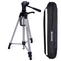 Auronic Statief - Camera - Telefoon - Iphone - Tripod met Smartphonehouder - Zilvergrijs