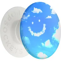 PopSockets , Pop Grip voor standaardsmartphones in Ciel d'Azur-design, Wit / Blauw