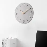 Navaris minimalistische wandklok stil - Modern design 30,5 cm - Uren- en minutenwijzer - Van gerecycled papier
