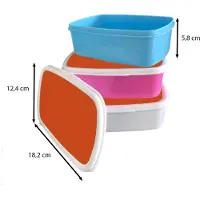 MuchoWow Broodtrommel Blauw - Lunchbox Sienna - Aarde - Kleuren - Effen - Brooddoos 18x12x6 cm - Brood lunch box - Broodtrommels voor kinderen en volwassenen
