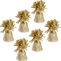 Haza Ballon gewichtjes - 6x - goud - 170 gram - gewichtjes voor helium ballontrosjes