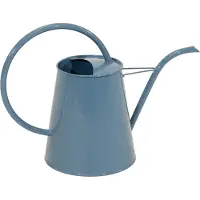 Mega Collections Gieter/plantengieter Olivera - metaal - blauw - 3 liter - met lange schenktuit - 39 x 17 x 28 cm