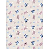 Lilo & Stitch Stitch fleece plaid beige 110 x 150 cm - polyester