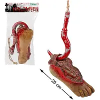 Atosa Halloween Decoraties Voet Bloederig Rood 60 cm