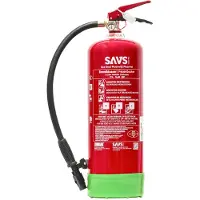 SAVS Brandblusser Vetblusser schuim 6 liter - 27A 144B 25F - Fluor en PFAS vrij - Met montagebeugel - Schuimblusser - 6L