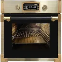 Kaiser Inbouwoven EH 6427 AD, met enkele telescopische loper, retro pyrolytische inbouwoven 73L antracietkleurig glas 60 cm