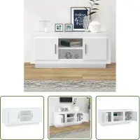 The Living Store Televisiemeubel Stereokast - 102 x 35 x 45 cm - Wit
