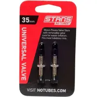 Stan's NoTubes Alloy Valves Presta Black || Maat: 35 mm lang