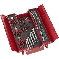 Kreator Gereedschapsset KRT951017 - met metalen opbergkoffer - 67 delig - sterk koolstofstaal en chroom vanadium