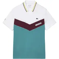 Lacoste Heren Tennis X Danii Medvedev naadloos poloshirt in Witblauw