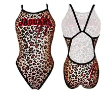 Turbo Leo Print Revolution Swimsuit Bruin 5-6 Years Meisje