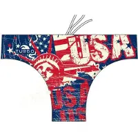 Turbo Usa Vintage Map 2013 Swimming Brief Rood,Blauw 2XL Man