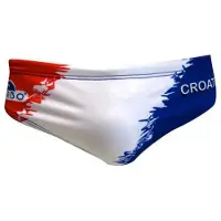 Turbo Croatia Swimming Brief Wit 12-24 Months Jongen