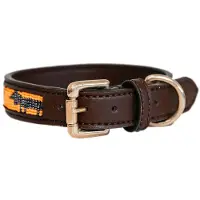Kentucky Dogwear - Hondenhalsband - Handgeknoopte Parels - Oranje Mix - Maat M - 50cm - Hondenriem