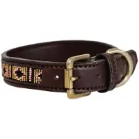 Kentucky Dogwear - Hondenhalsband - Handgeknoopte Parels - Goud - Maat XL - 71cm - Hondenriem