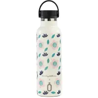 Runbott Drinkfles thermo 600 ml - La Tortuguita Blanca - Rain of flowers