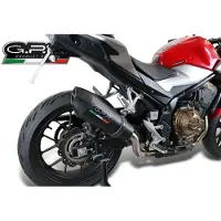 Gpr Exhaust Systems Gp Evo4 Black Titanium Honda Cb500 F 2021-2024 E5 Conical Gehomologeerde Slip On Uitlaatdemper