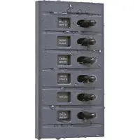 PLASTIMO 6 Way Switch Panel Zwart