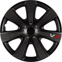 Carpoint Wieldoppen Vr Carbon 14 Inch Abs Zwart Set Van 4