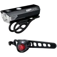 Cateye AMPP200 + Orb Fietsverlichting - LED - USB Oplaadbaar - Zwart