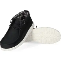 HeyDude Instapper HEYDUDE Men Wally Mid Canvas Black / White-Schoenmaat 42