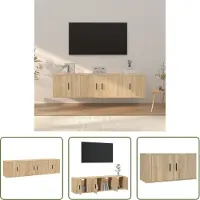 The Living Store Televisiekastenset - Tv-meubel 80x34.5x40cm - 2x tv-meubel 40x34.5x40cm