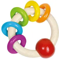 Goki - Rammelaar met 5 regenboogringen - GOLLNEST &amp; KIESEL