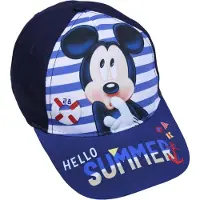 Sarcia.eu Donkerblauwe jongenspet met klep, gestreept Mickey Mouse Disney / 54cm