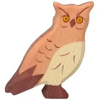 Holztiger Uil Figurine - Handgeschilderd - Europese productie