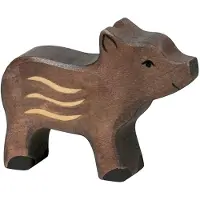 Holztiger Figurine - - 80093 - Wroetvarken - Handgeschilderd hout - Europese productie - 9x1,9x8,5 cm