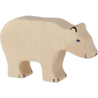 Holztiger Figurine - - 80207 - IJsbeer - Handgeschilderd Hout - Europese Fabricage