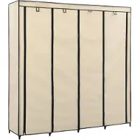 vidaXL Kledingkast met 4 vakken 175x45x170 cm crème