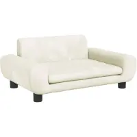 The Living Store Living Store hondenbed, crème kleur, 70x45x33 cm, fluweel