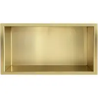 Saqu Shine inbouwnis 60x30x7 cm Geborsteld messing