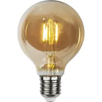 Star Trading LED lamp E27 0,23W G80 filament 24V amber 4/set