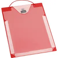 Eichner Turbo besteltas, met klittenbandsluiting, sleutelvak en uitbreidingsvouw, voor A4-documenten, rood, 10 stuks