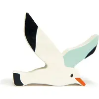 Tender Leaf Toys Zeedier Zeemeeuw Junior 6,8 Cm Hout Wit/zwart