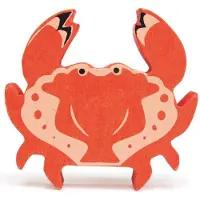 Tender Leaf Toys Zeedier Krab Junior 6,1 X 5,8 Cm Hout Rood